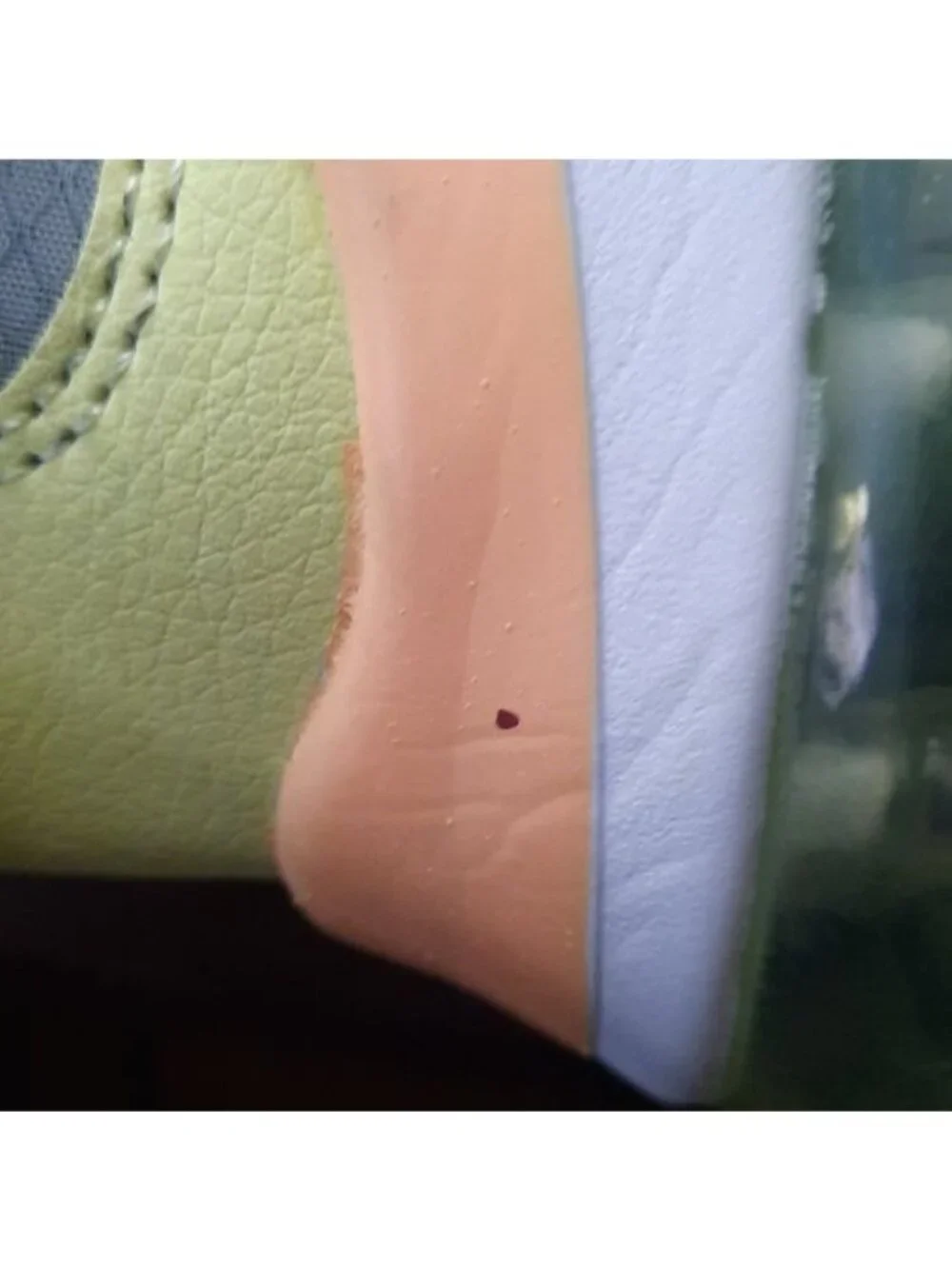 Fabletics Blue Grey Peach Green Adjustable Toggle at Heel Sneakers 7.5